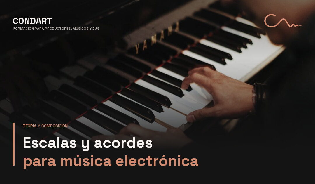 Escala menor marcada en el piano roll con un acorde construido encima