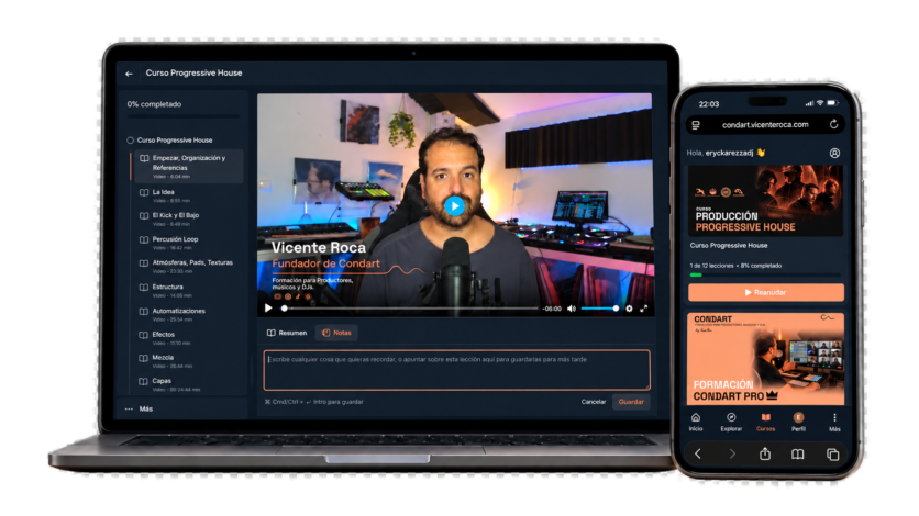 Plataforma de cursos para djs y productores Condart