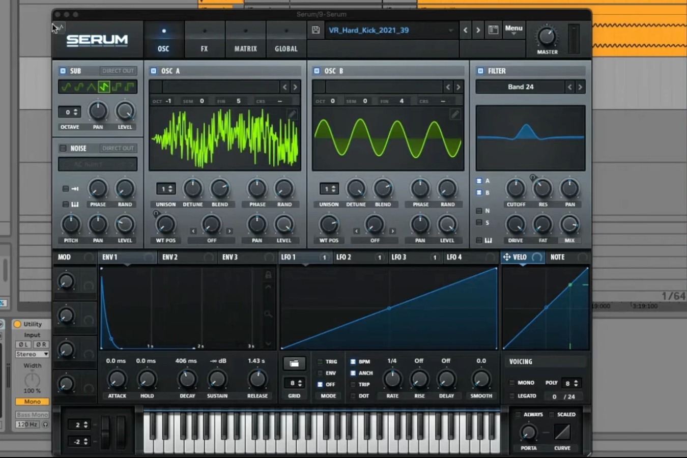 Curso de Kicks Hardstyle y Hardcore - material Proyecto de un Kick Hardstyle en Serum con osciladores, filtro, envolventes y modulación